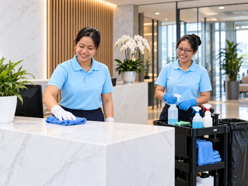 office Reception & rooms cleaning